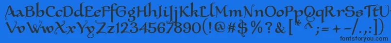 Xaltrn2u Font – Black Fonts on Blue Background