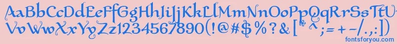 Xaltrn2u Font – Blue Fonts on Pink Background