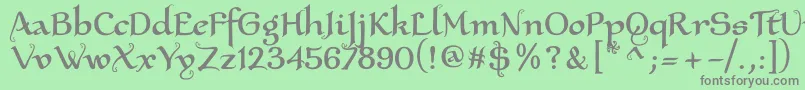 Xaltrn2u Font – Gray Fonts on Green Background