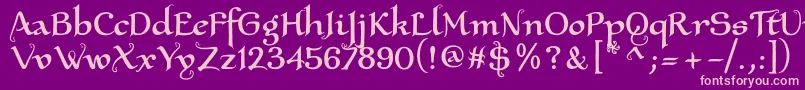 Xaltrn2u Font – Pink Fonts on Purple Background
