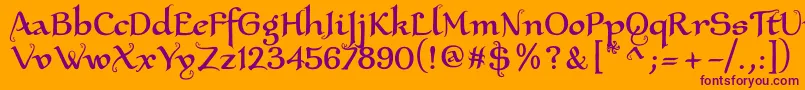 Xaltrn2u Font – Purple Fonts on Orange Background
