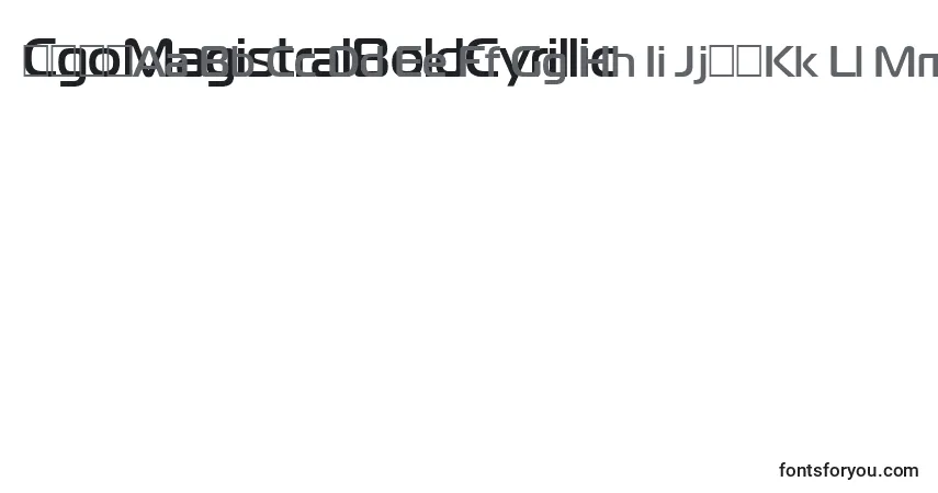 CgoMagistralBoldCyrillicフォント–アルファベット、数字、特殊文字