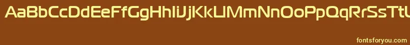 Czcionka CgoMagistralBoldCyrillic – żółte czcionki na brązowym tle