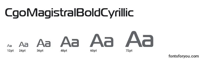Размеры шрифта CgoMagistralBoldCyrillic