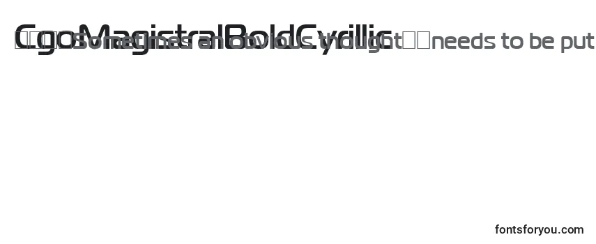 CgoMagistralBoldCyrillic-fontti