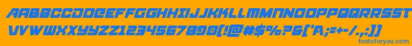 Aircruisercondital Font – Blue Fonts on Orange Background