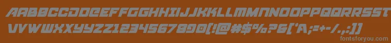 Aircruisercondital Font – Gray Fonts on Brown Background