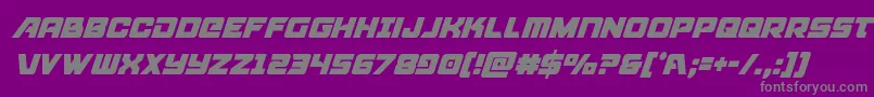 Weitere Informationen zur Aircruisercondital-Schriftart Aircruisercondital-Schriftart – Graue Schriften auf violettem Hintergrund