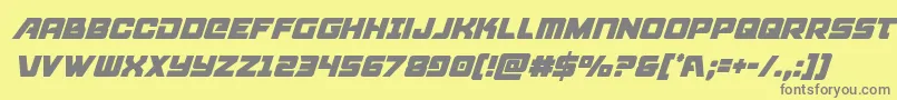 Weitere Informationen zur Aircruisercondital-Schriftart Aircruisercondital-Schriftart – Graue Schriften auf gelbem Hintergrund