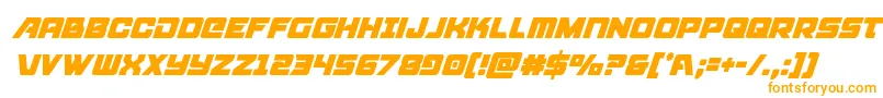 Aircruisercondital-Schriftart – Orangefarbene Schriften auf weißem Hintergrund