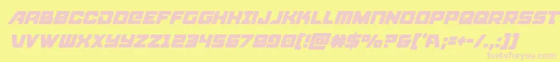 Aircruisercondital Font – Pink Fonts on Yellow Background