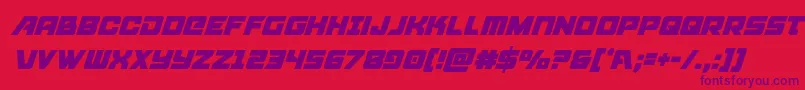 Aircruisercondital Font – Purple Fonts on Red Background