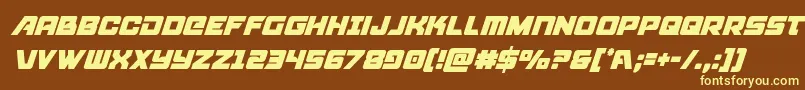 Aircruisercondital Font – Yellow Fonts on Brown Background