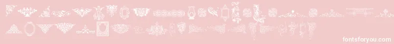 VictorianFreeOrnamentsTwo Font – White Fonts on Pink Background