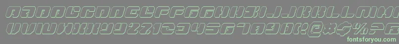 Шрифт DanStargateOutlineItalic – зелёные шрифты на сером фоне