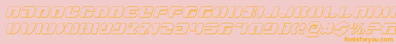 DanStargateOutlineItalic Font – Orange Fonts on Pink Background