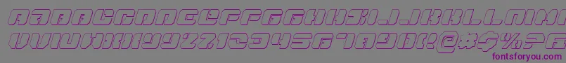 DanStargateOutlineItalic Font – Purple Fonts on Gray Background