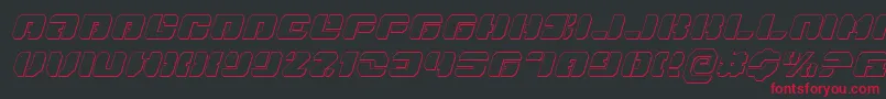 DanStargateOutlineItalic Font – Red Fonts on Black Background