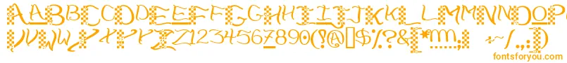 Chech Font – Orange Fonts on White Background