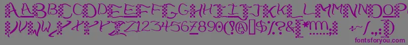 Chech-fontti – violetit fontit harmaalla taustalla