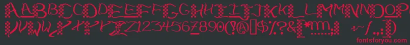 Chech Font – Red Fonts on Black Background