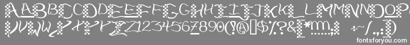 フォントChech – 灰色の背景に白い文字