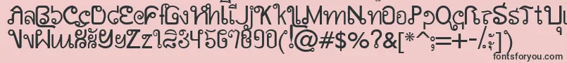 AwSiamEnglishNotThai Font – Black Fonts on Pink Background