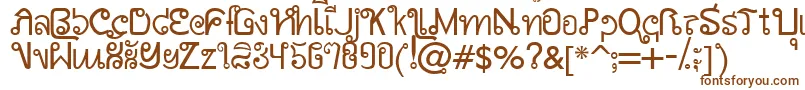 AwSiamEnglishNotThai Font – Brown Fonts on White Background