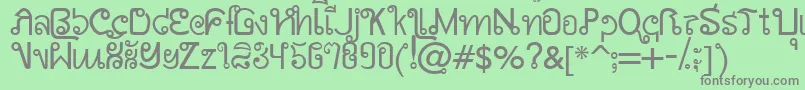 AwSiamEnglishNotThai Font – Gray Fonts on Green Background