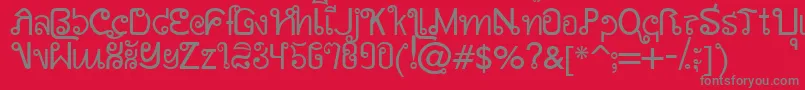 AwSiamEnglishNotThai Font – Gray Fonts on Red Background