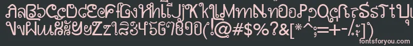 AwSiamEnglishNotThai Font – Pink Fonts on Black Background