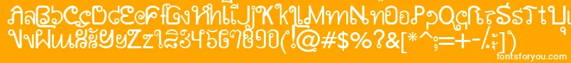 AwSiamEnglishNotThai Font – White Fonts on Orange Background
