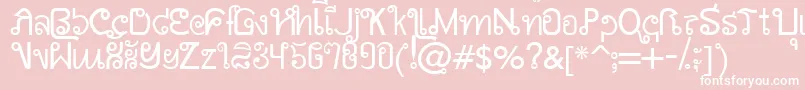 AwSiamEnglishNotThai Font – White Fonts on Pink Background