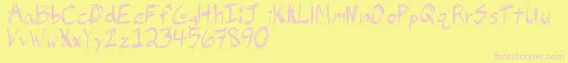 JbHell Font – Pink Fonts on Yellow Background