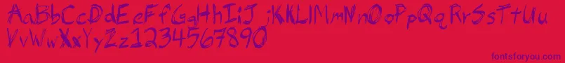 JbHell Font – Purple Fonts on Red Background