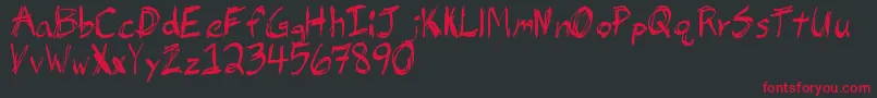 JbHell Font – Red Fonts on Black Background