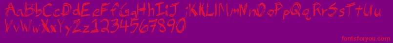 JbHell Font – Red Fonts on Purple Background