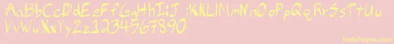 JbHell Font – Yellow Fonts on Pink Background