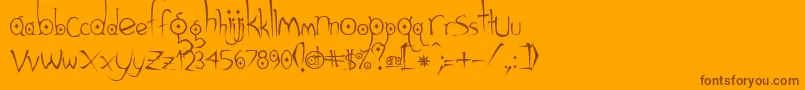 Gothic ffy Font – Brown Fonts on Orange Background