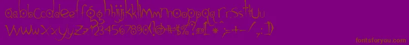 Gothic ffy Font – Brown Fonts on Purple Background