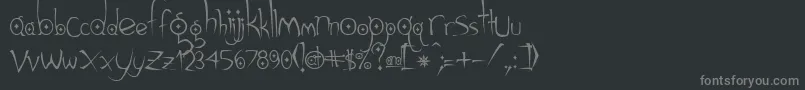 Gothic ffy Font – Gray Fonts on Black Background