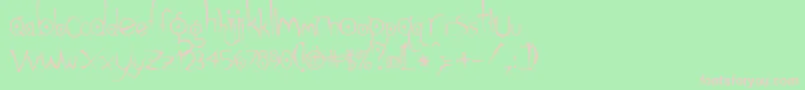 Gothic ffy-fontti – vaaleanpunaiset fontit vihreällä taustalla