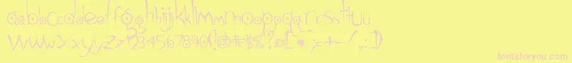 Gothic ffy Font – Pink Fonts on Yellow Background