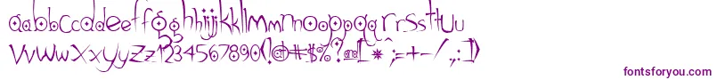Gothic ffy Font – Purple Fonts on White Background