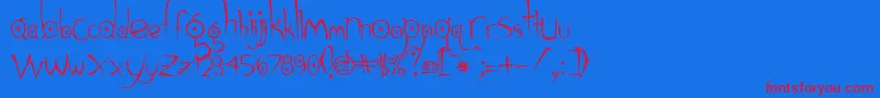 Gothic ffy Font – Red Fonts on Blue Background