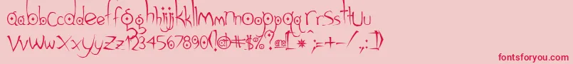 Gothic ffy-fontti – punaiset fontit vaaleanpunaisella taustalla