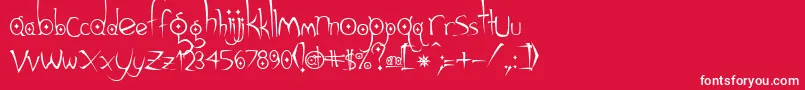 Gothic ffy Font – White Fonts on Red Background