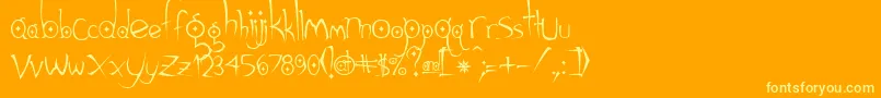 Gothic ffy Font – Yellow Fonts on Orange Background