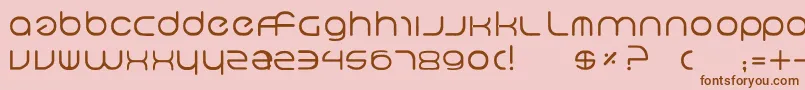 NeoGeo-Schriftart – Braune Schriften auf rosa Hintergrund