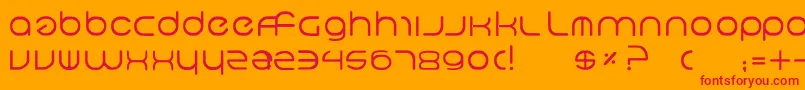 フォントNeoGeo – オレンジの背景に赤い文字